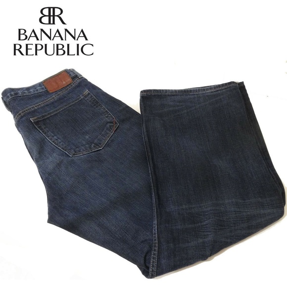 Banana Republic Relaxed Jeans Mens Blue Dark Wash - Picture 1 of 6